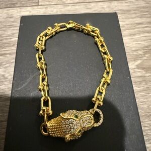 Gold Panther Chain Bracelet